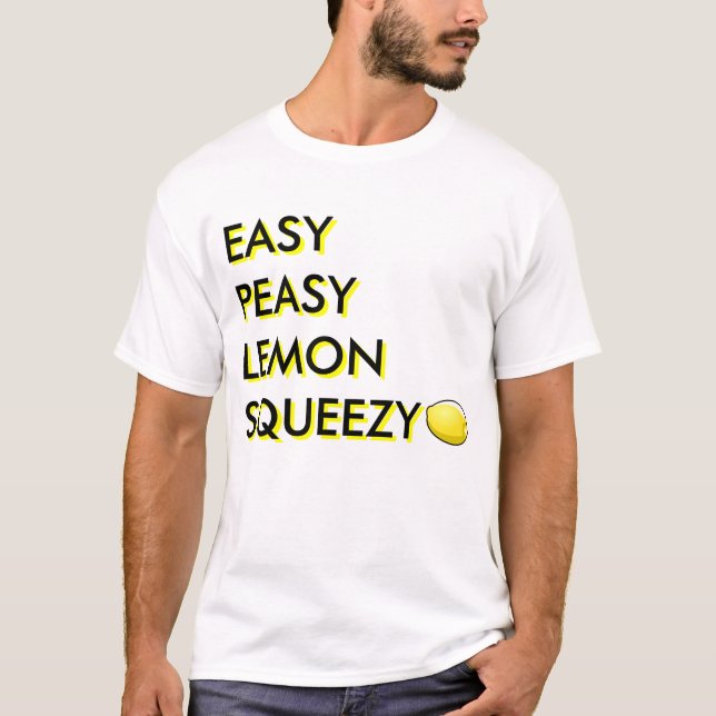 Lätt Peasy citron Squeezy Tee Shirt (Framsida)