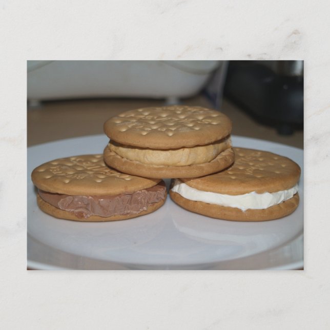 Lätt receptkort för glassmackor vykort (Framsida)