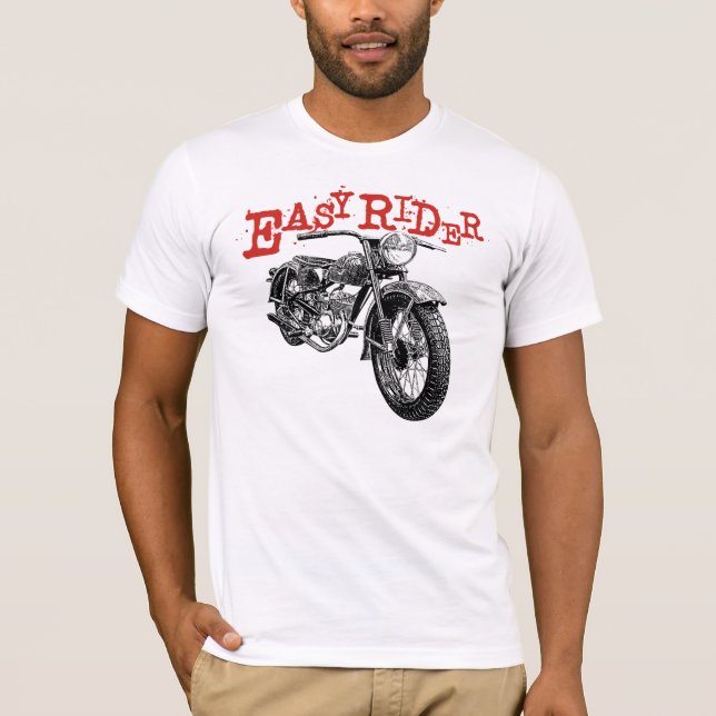 Lätt ryttare för motorcykel tee shirt (Framsida)