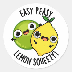 Lätt Sås Citron Squeeze Roligt Frukt Skämt Runt Klistermärke