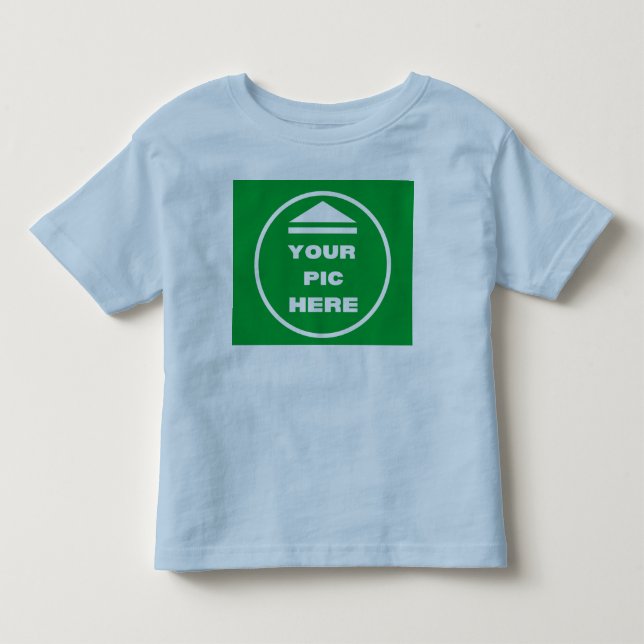 LÄTT! Småbarn Bra Jersey T-Shirt - Blue - Anpassni (Framsida)