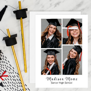 Lätt SNABB UTskrift 4 FOTO Examen kungörelse Meddelande