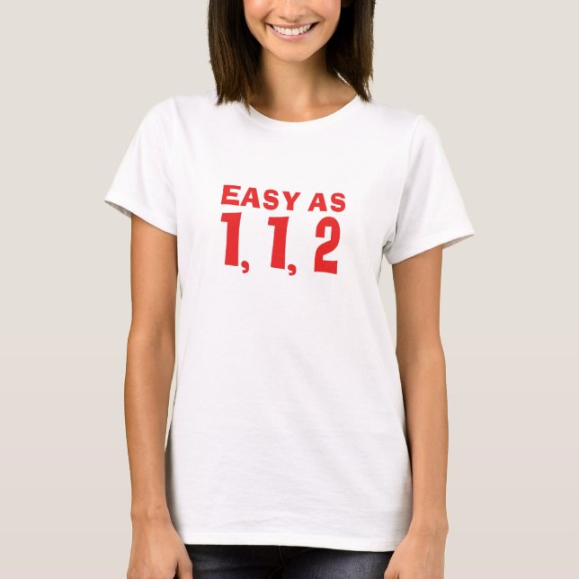 Lätt som 1,1,2…., Fibonacci T-shirt (Framsida)