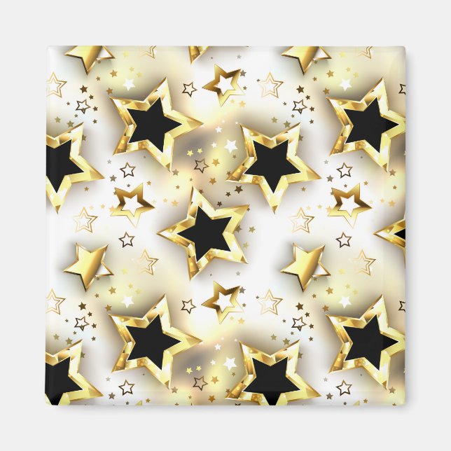 Lätt sömlös med guld-stjärnor magnet (Framsidan)