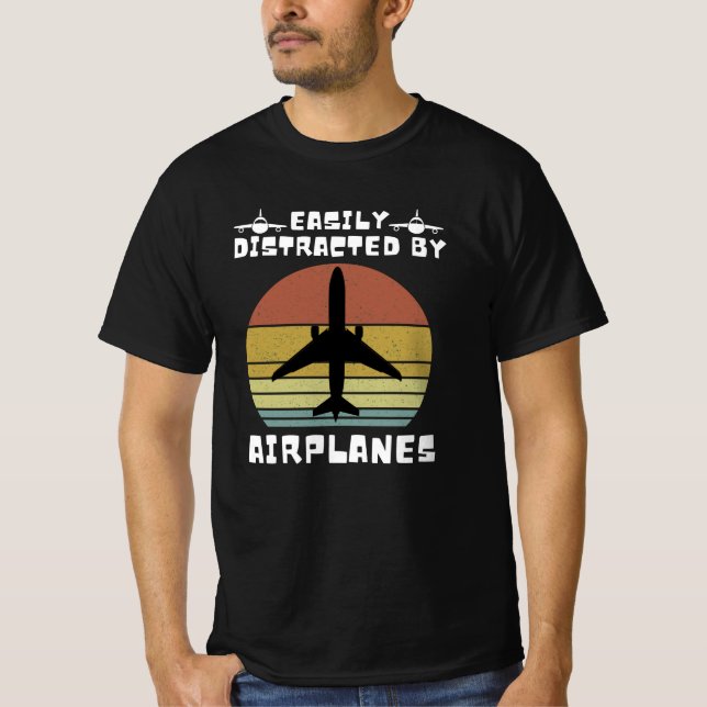 lätt spridd av flygplan t shirt (Framsida)