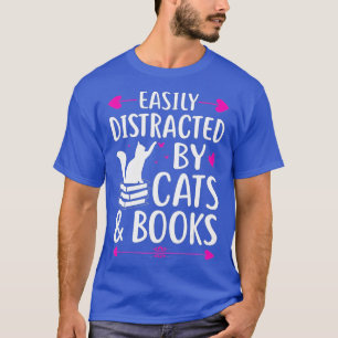 lätt spridd av katter och böckerCute Cat Bok T Shirt
