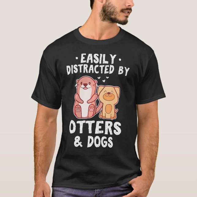 lätt spridd av ottrar och Hundar-slynt och T Shirt (Framsida)