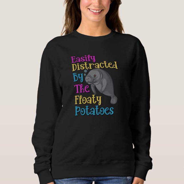 lätt spridd av potatis från floaty Manatee Älskare T Shirt (Framsida)