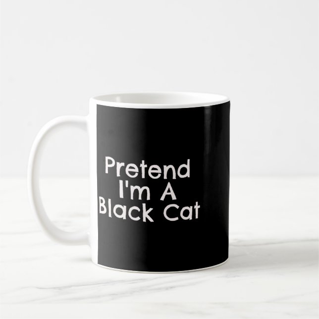 Lätt Svart Katt Snabb Halloween Kostym Kaffemugg (Vänster)