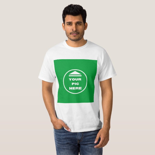 LÄTT! T-Shirt - vit - Anpassa (Hel framsida)