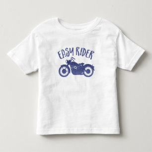 Lätt T-tröja för ryttareDenimtryck T-shirt