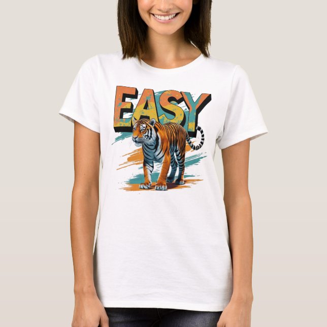 Lätt Tiger Flirtig T Shirt (Framsida)