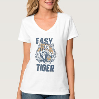 Lätt Tiger Roligt Tales Vilda Djur Illustration T Shirt