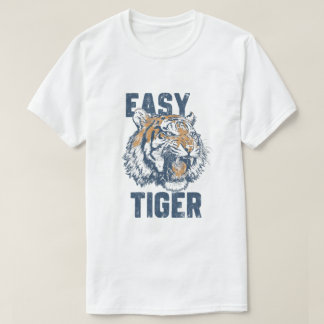 Lätt Tiger Roligt Tales Vilda Djur Illustration T Shirt