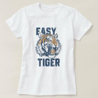 Lätt Tiger Roligt Tales Vilda Djur Illustration T Shirt