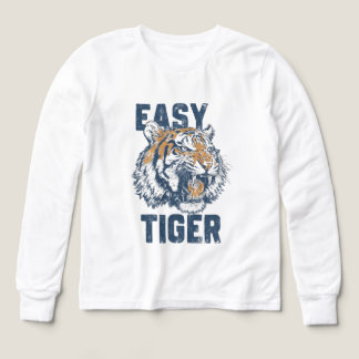 Lätt Tiger Roligt Tales Vilda Djur Illustration T Shirt