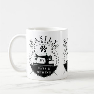 lätt uppdelade efter katter och såg kaffemugg