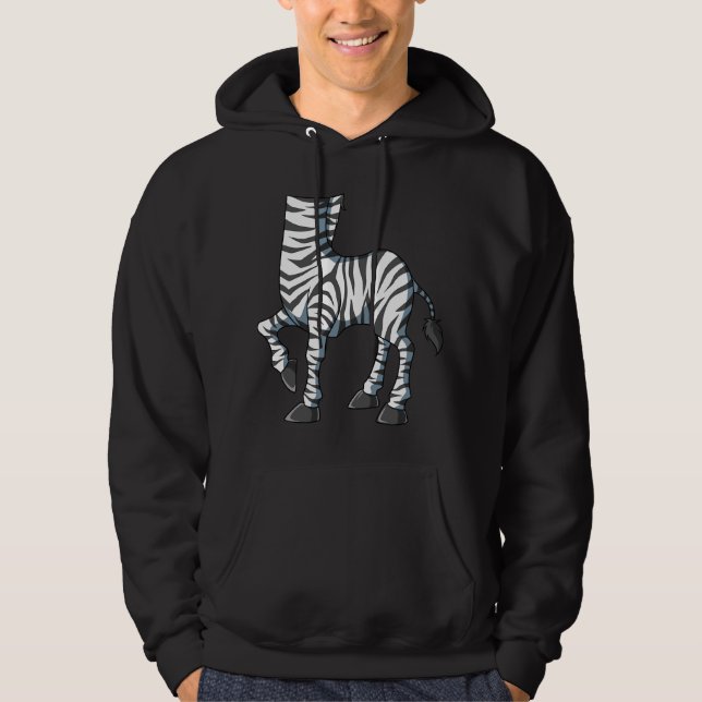 Lätt Zebra Kostym Zebra Kropp Huvudlös Zebra Dräkt Hoodie (Framsida)