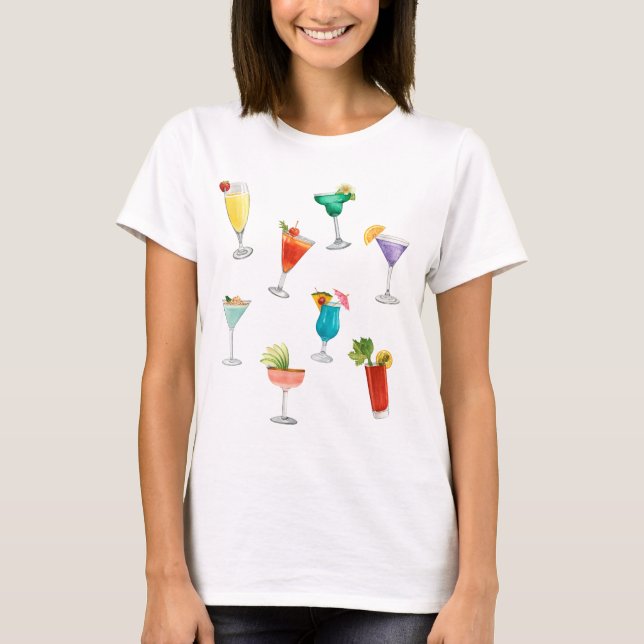 Lätta drinkar i party roligt firar t shirt (Framsida)