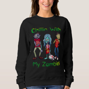 Lätta Halloween-kostymer Chillar Med Mina Zombies T Shirt