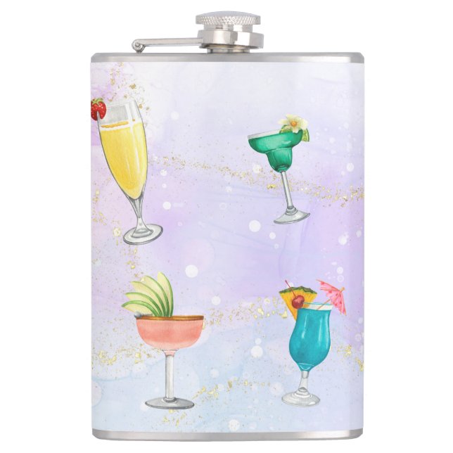 Lätta roligtar av regnbågscocktail party fickplunta (Framsidan)