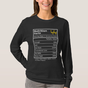 Lättarabisk kalligrafi Brev Pappa Baba Far T Shirt