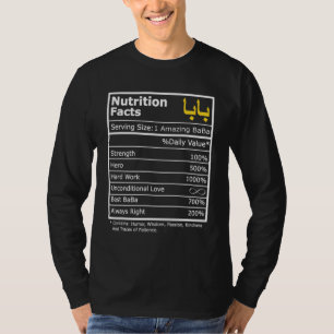 Lättarabisk kalligrafi Brev Pappa Baba Far T Shirt
