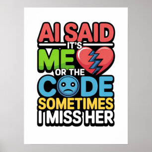 Lättare AI-kodningsoffert - Programmer Humor Poster