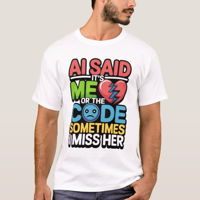 Lättare AI-kodningsoffert - Programmer Humor T Shirt (Framsida)