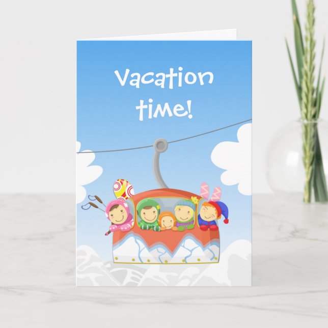 Lättare alpina hiss med jaktkort kort (Framsida)