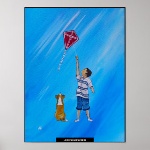 Lättare än luft-målning av Alfred Fox Poster