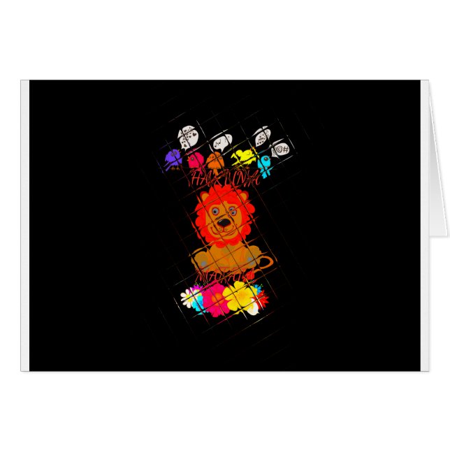 Lättare Baby Lejona Kung: Hakuna Matata Art Design Hälsningskort (Framsidan Horizontal)