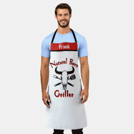 Lättare BBQ Aprons, Natural Born Griller BBQ Quote