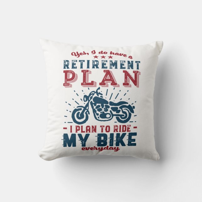 Lättare Biker Pension-plan Ride My Bike Kudde (Framsida)