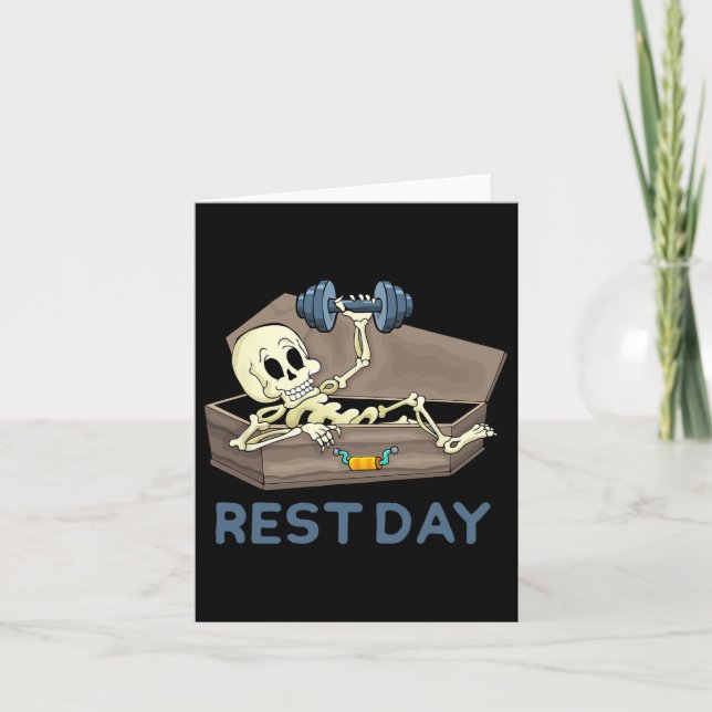 Lättare Bodybuilding Weight Lyft Skeleton Rest Da Kort (Framsida)