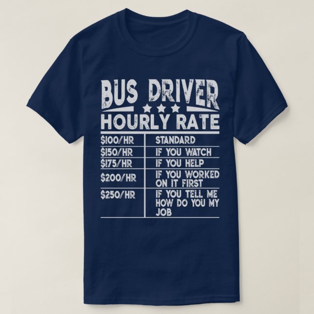 Lättare Buss-drivrutin, timtaxeringsgåva T Shirt (Design framsida)