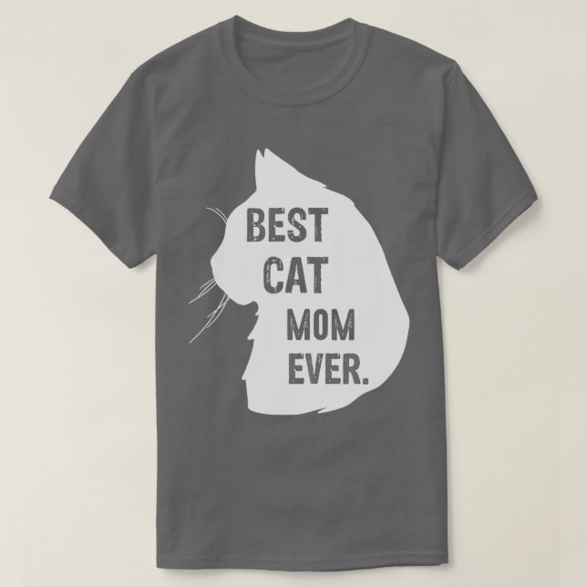 Lättare Cat Mamma Best Cat Mamma någonsin Meow Cat T Shirt (Design framsida)