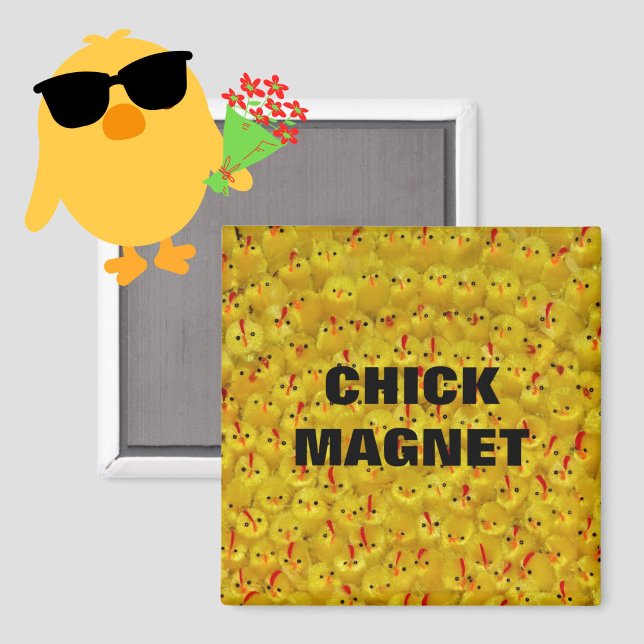 Lättare CHICK MAGNET gult Påsk chicks 2-tums magne (A cute novelty gift for the chick magnet in your life!)