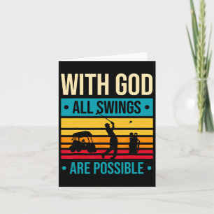 Lättare Christian Golf Gift - med Gud alla swings Kort