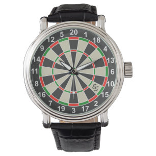 Lättare Dartboard Circle Monogrammed Roligt Armbandsur