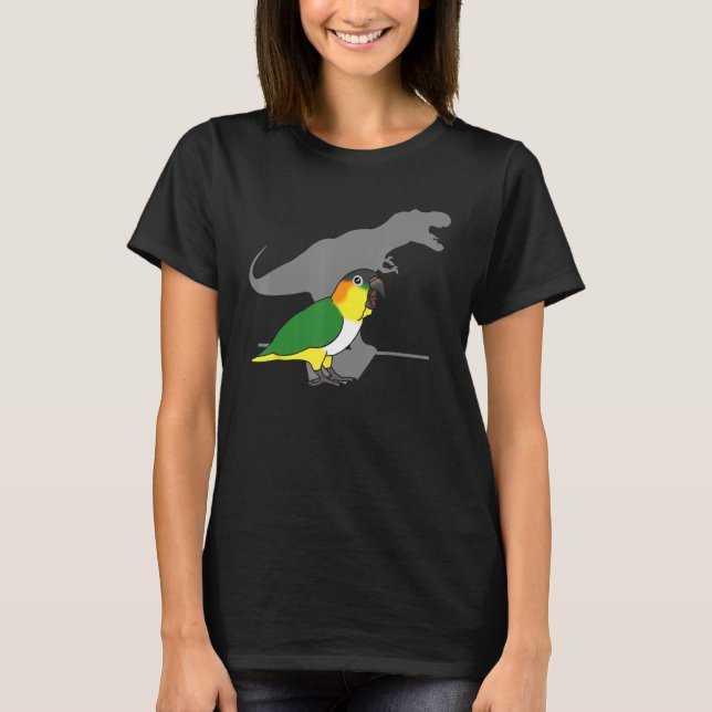 Lättare Dinosaur Parrot, Birb memes, Black head T Shirt (Framsida)