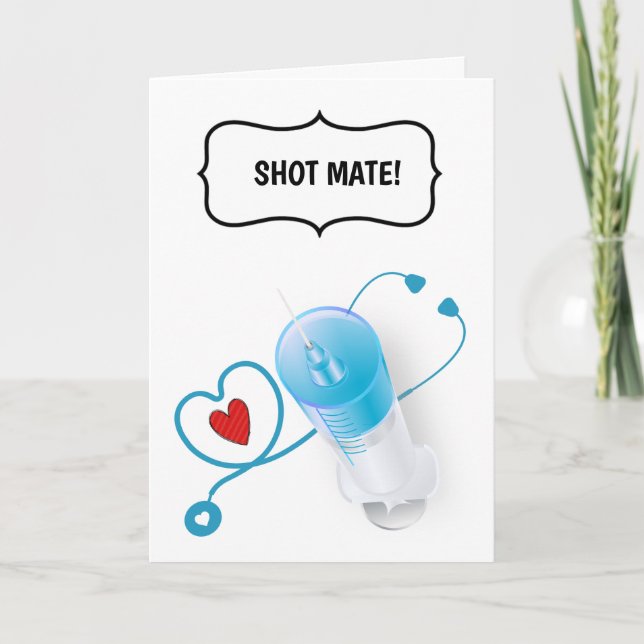 Lättare doktor grattis injektion DIY Kort (Framsida)
