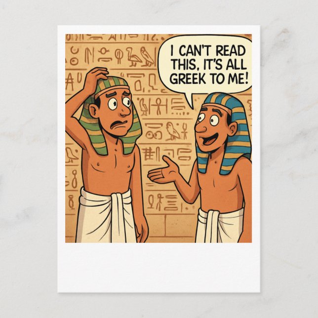 Lättare egyptiskt grekiskt joke Postcard Vykort (Framsida)