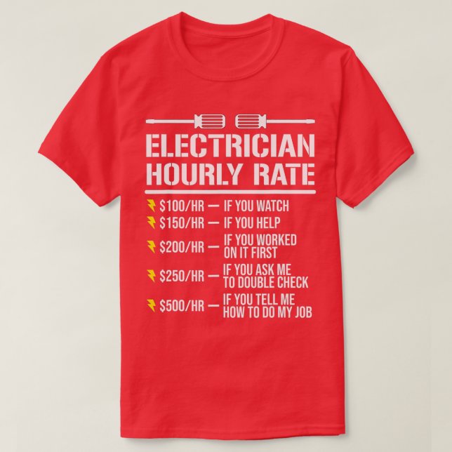 Lättare elektriska timtaxor Humor T Shirt (Design framsida)