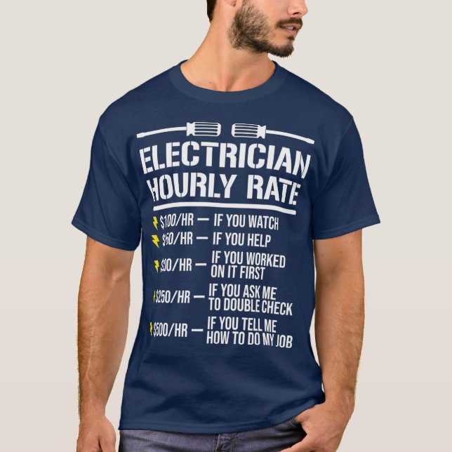 Lättare elektriska timtaxor Humor T Shirt (Framsida)