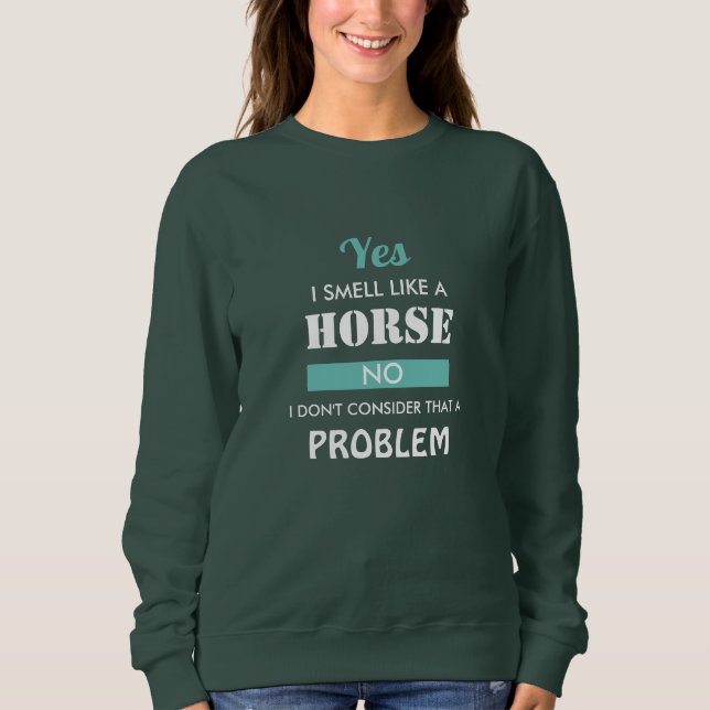 Lättare Equestrian Rider Ja, jag smell som en häst T Shirt (Framsida)