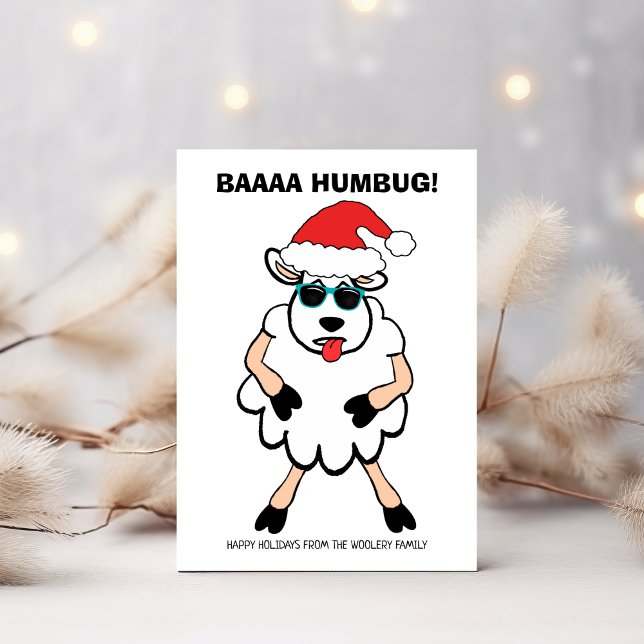 Lättare får Scrooge Baa Humbug jul Julkort (Skapare uppladdad)