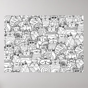 Lättare färgkonst för Party i Cute Doodle Poster