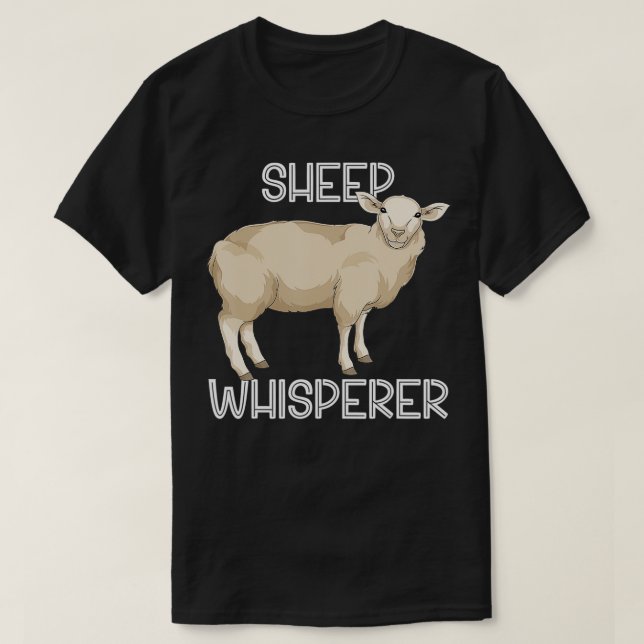 Lättare Fårvitling Whisperer Farm Animal Farmer S T Shirt (Design framsida)
