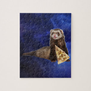 Lättare Ferret Pizza i Space Nebula Galaxy Pussel
